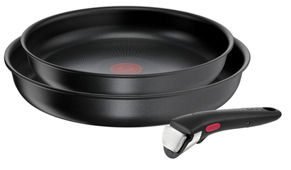 Набор посуды со съемной ручкой Tefal Ingenio Daily Chef Black 3 предмета 24/28 см L7629553