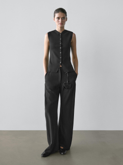 Massimo Dutti Жилет без рукавов, черный