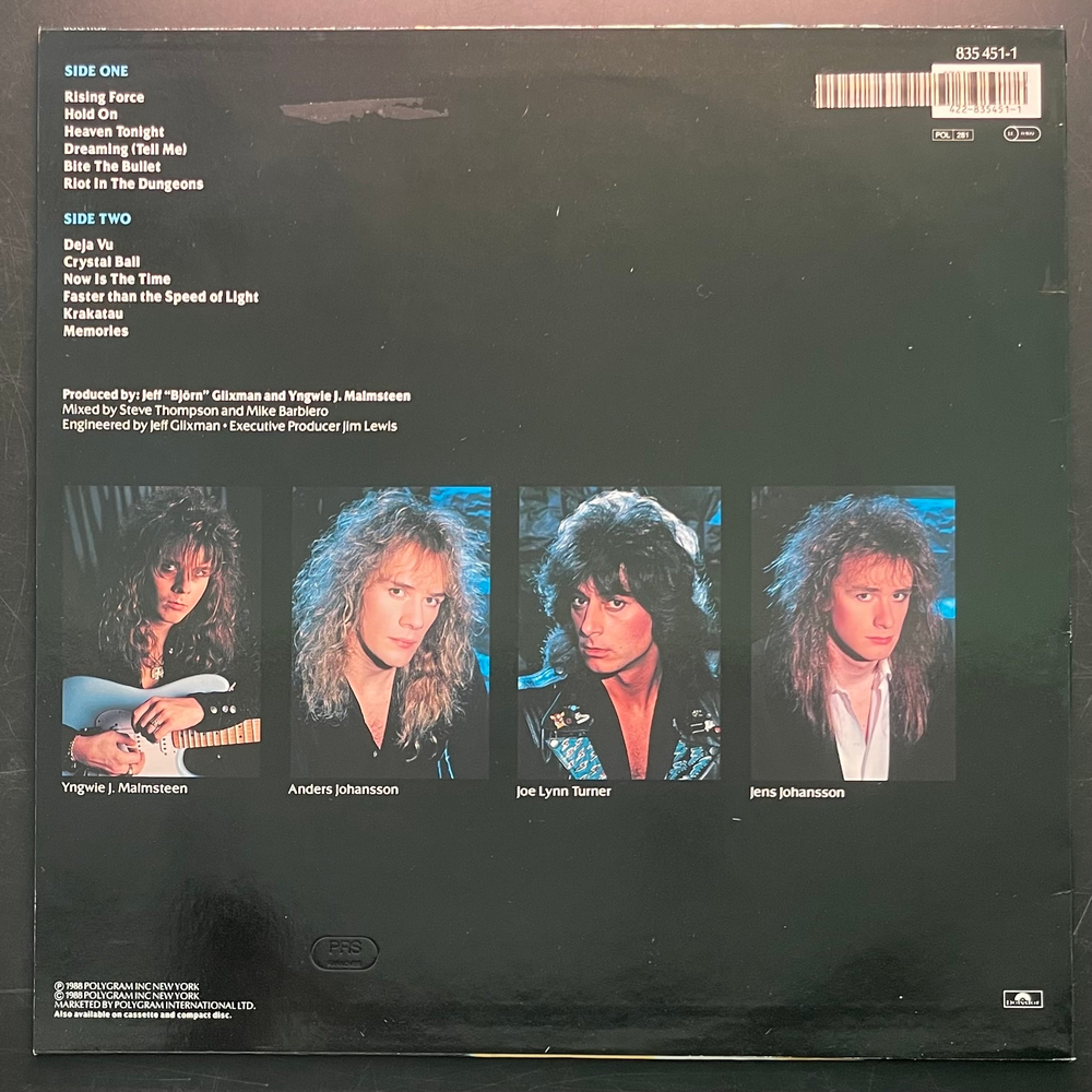 Yngwie J. Malmsteen's Rising Force ‎– Odyssey (Германия 1988г.)