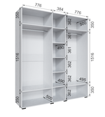 Шкаф с зеркалом Бруклин 200Ш