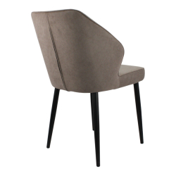 Стул "Берг" (арт. 323), велюр Бренди В05 латте, ножки круглые черные