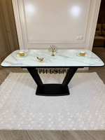 Кухонный раздвижной стол "Прадо", белый мрамор