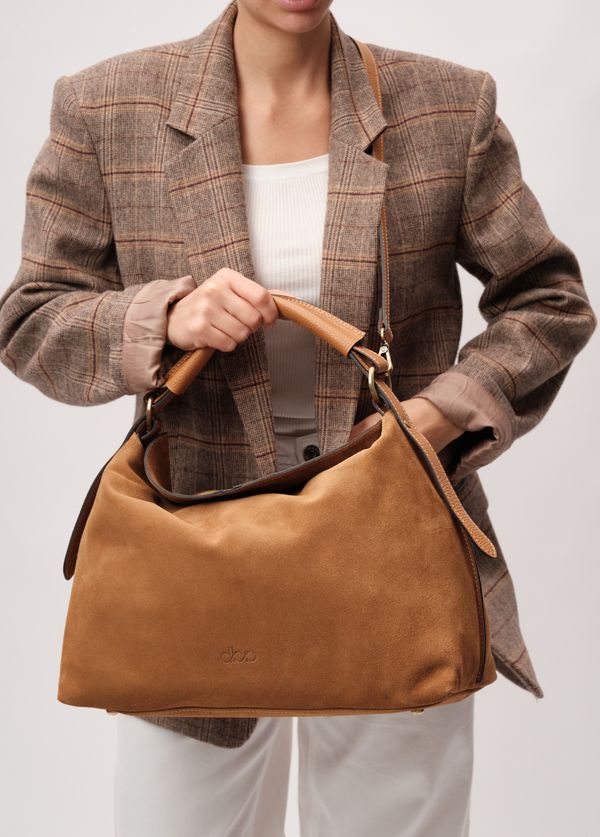 Замшевая сумка Andrea DBR 31374 светло-коричневый