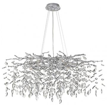 Хрустальная подвесная люстра 12*G9 4970/12 серебристый Delica Odeon Light