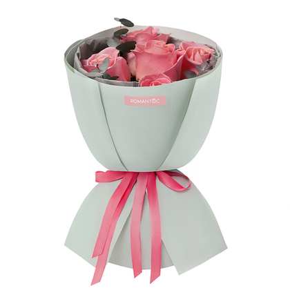 5 светло-розовых роз