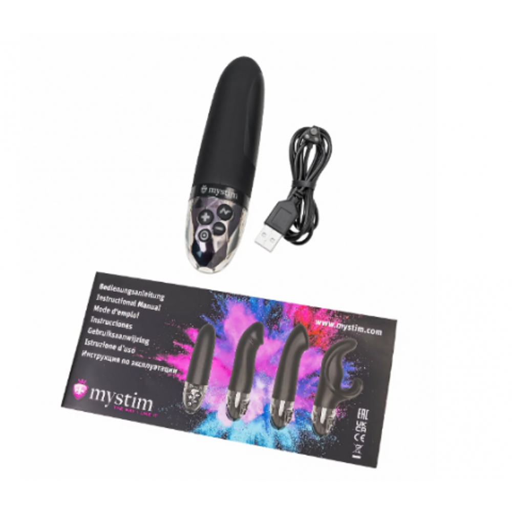 Вибратор Mystim Sleak Freak с электростимуляцией, черный