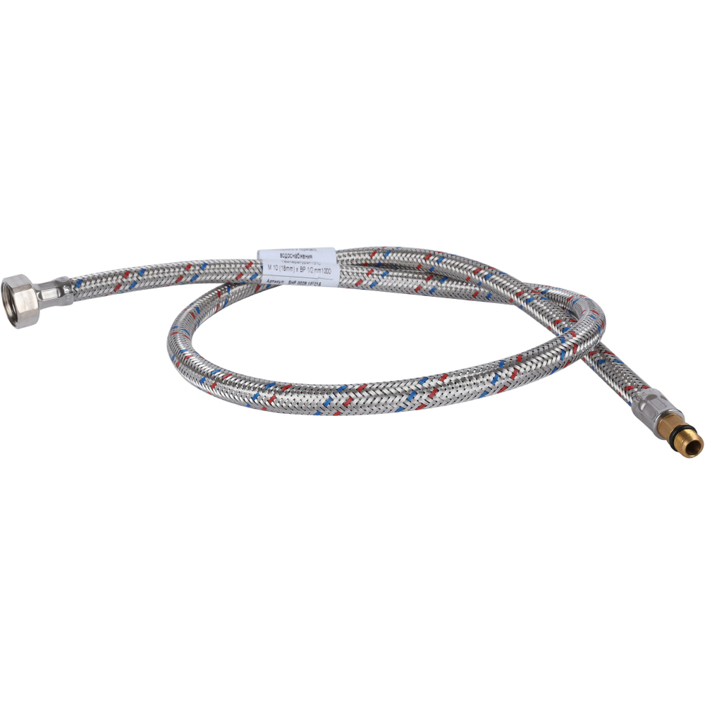 STOUT Гибкая подводка для воды M 10 (18мм) х ВР 1/2, длина 1000 мм*
