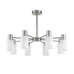 8099/8C COMFI LN25 75 никель/белый металл/стекло Люстра потолочная Е14 8*40W 220V MAVE