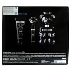 Moschino Toy Boy — парфюмерный набор для мужчин с миниатюрой и гелем для тела. Интересный небанальный аромат.