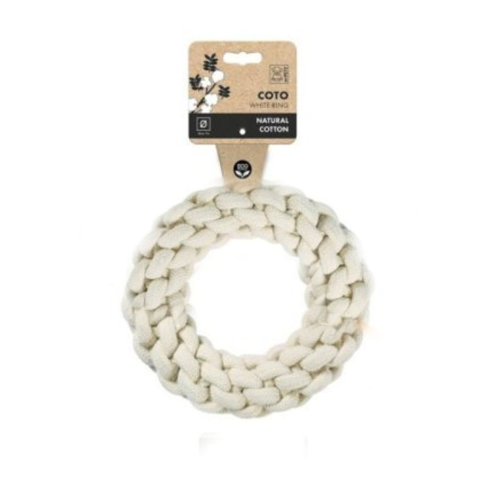 M-PETS Игрушка для собак White Ring СОТО кольцо, 18 см, цвет белый