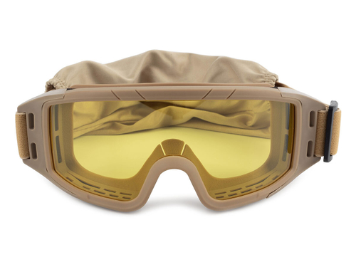 Маска стрелковая ShotTime Puma, защитная, хаки, линза жёлтая