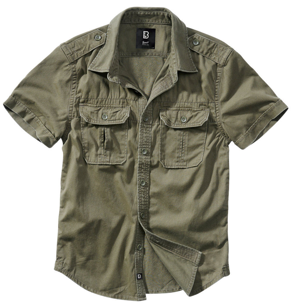 Brandit VINTAGE SHIRT SHORT SLEEVE olive