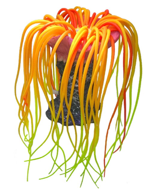 CA011RY Коралл пластиковый желто-красный, 9х9х32