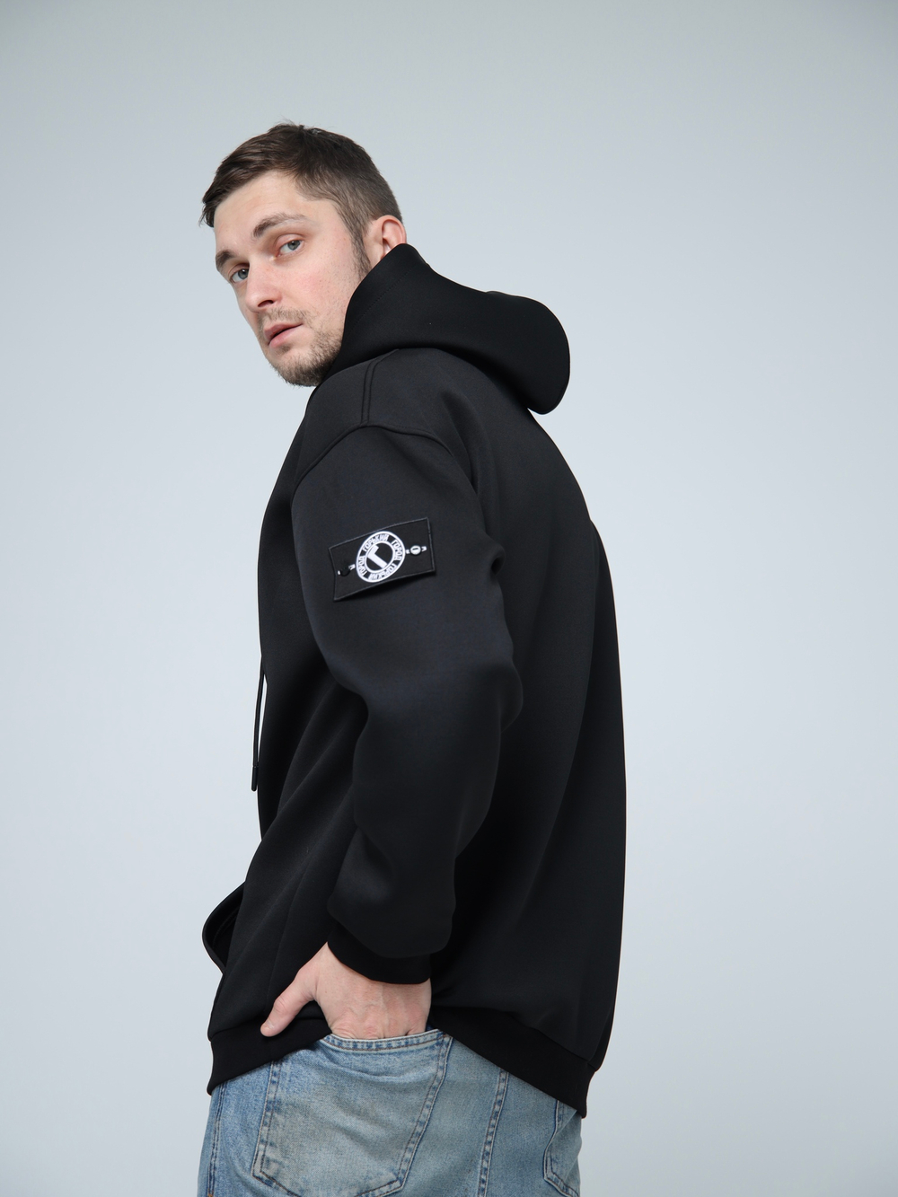 худи на молнии зипка город горький черный черная