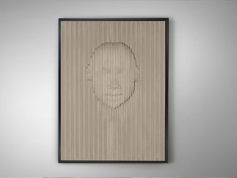 Beige Face Картина барельеф из полистирола и МДФ 90X120