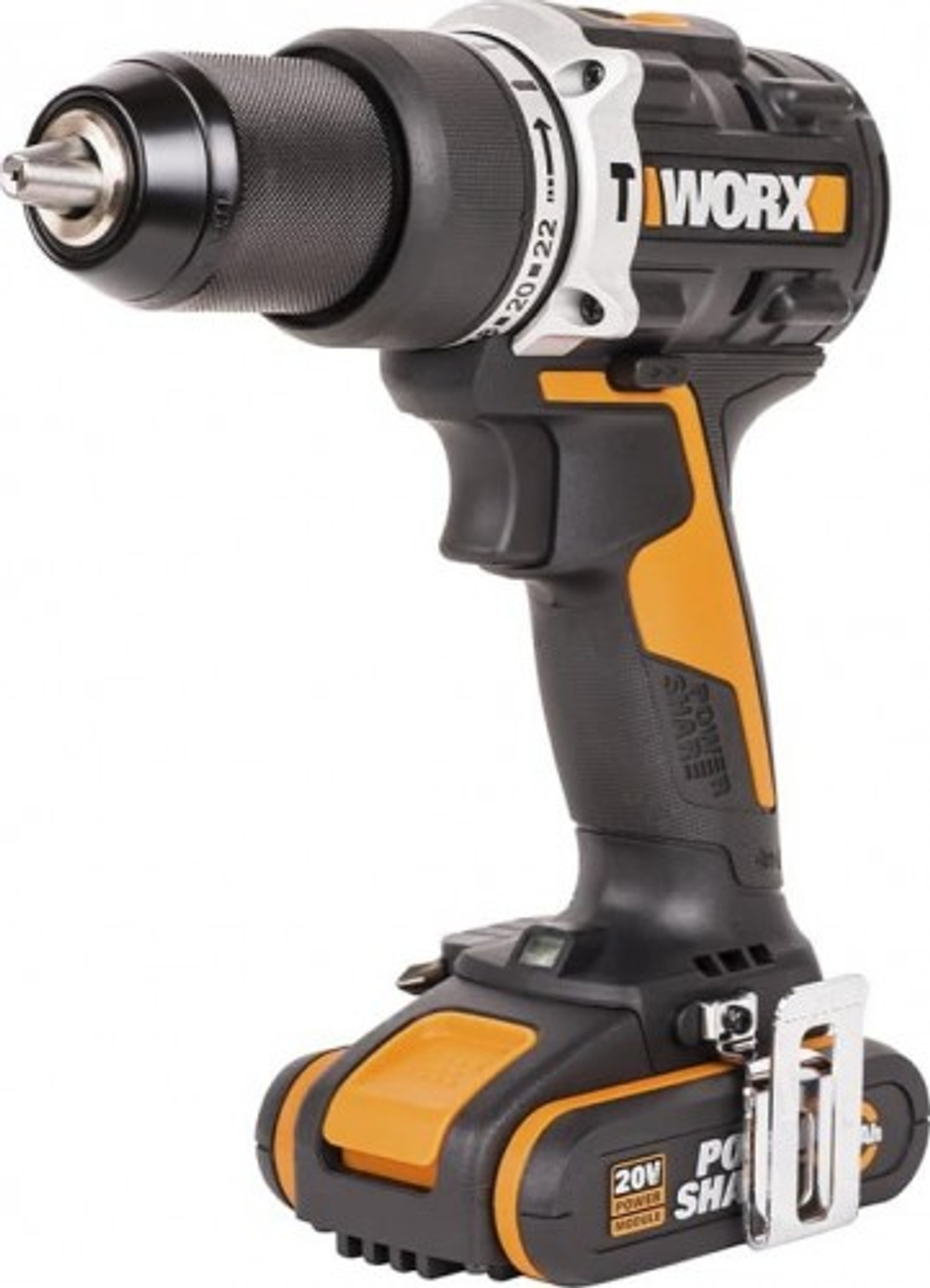 Дрель-шуруповерт аккумуляторная Worx WX352 ударная, бесщеточная