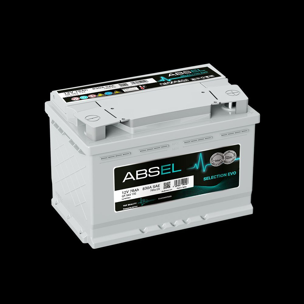 Аккумулятор 6СТ- 78 А.ч., о.п., ABSEL SELECTION