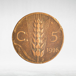Italy 5 Centesimi 1926 R "Victor Emmanuel III", VF