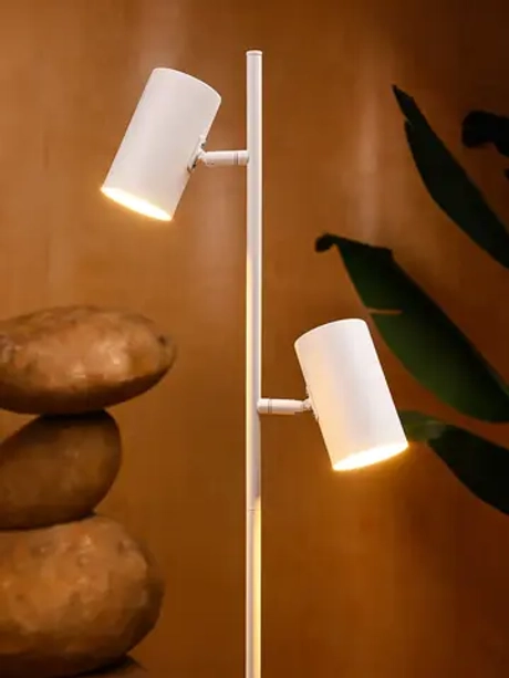 Торшер напольный современный с двумя плафонами