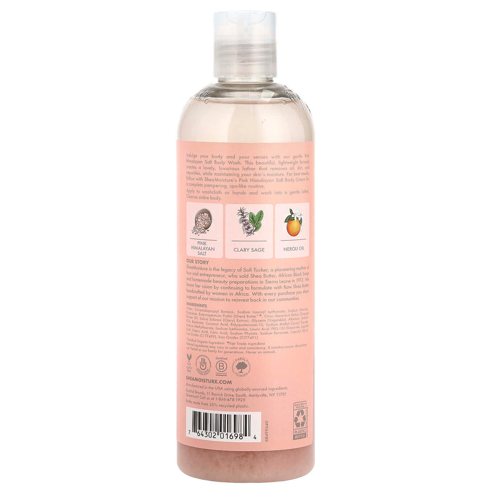 SheaMoisture, Расслабляющий гель для душа с розовой гималайской солью, 384 мл (13 жидк. унц.)