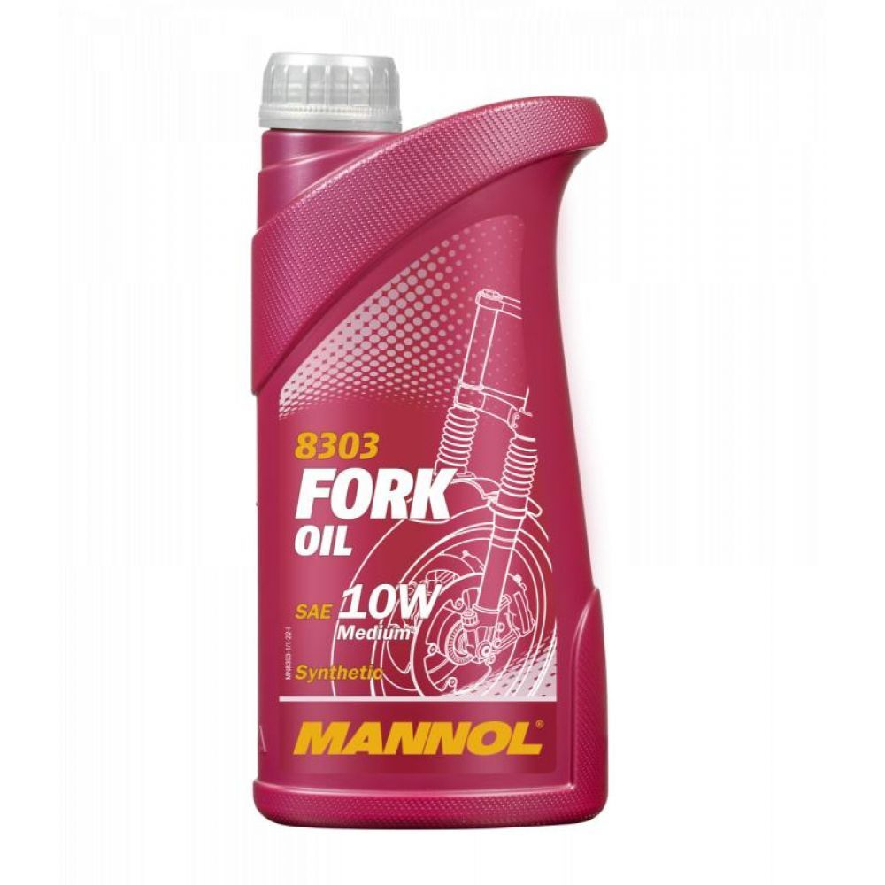 Масло синтетическое для вилок мототехники и амортизаторов MANNOL Fork oil 10W (1л.) 8303