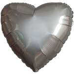 Шар фольгированный Сердце 46 см (Серебряный)