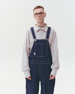 Denim Loose Fit Overall Dark-Blue