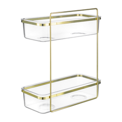 Полка для душа настенная двухъярусная Bergenson Bjorn Siv золотистая