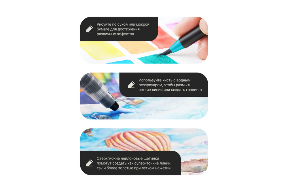 Набор акварельные маркеры-кисти Pictoria 48 цветов в кейсе