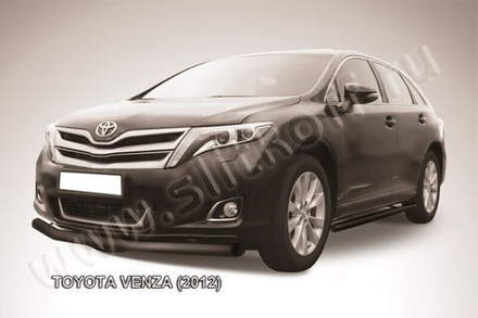 Защита переднего бампера Toyota Venza (2012-2017) d76 серебристая