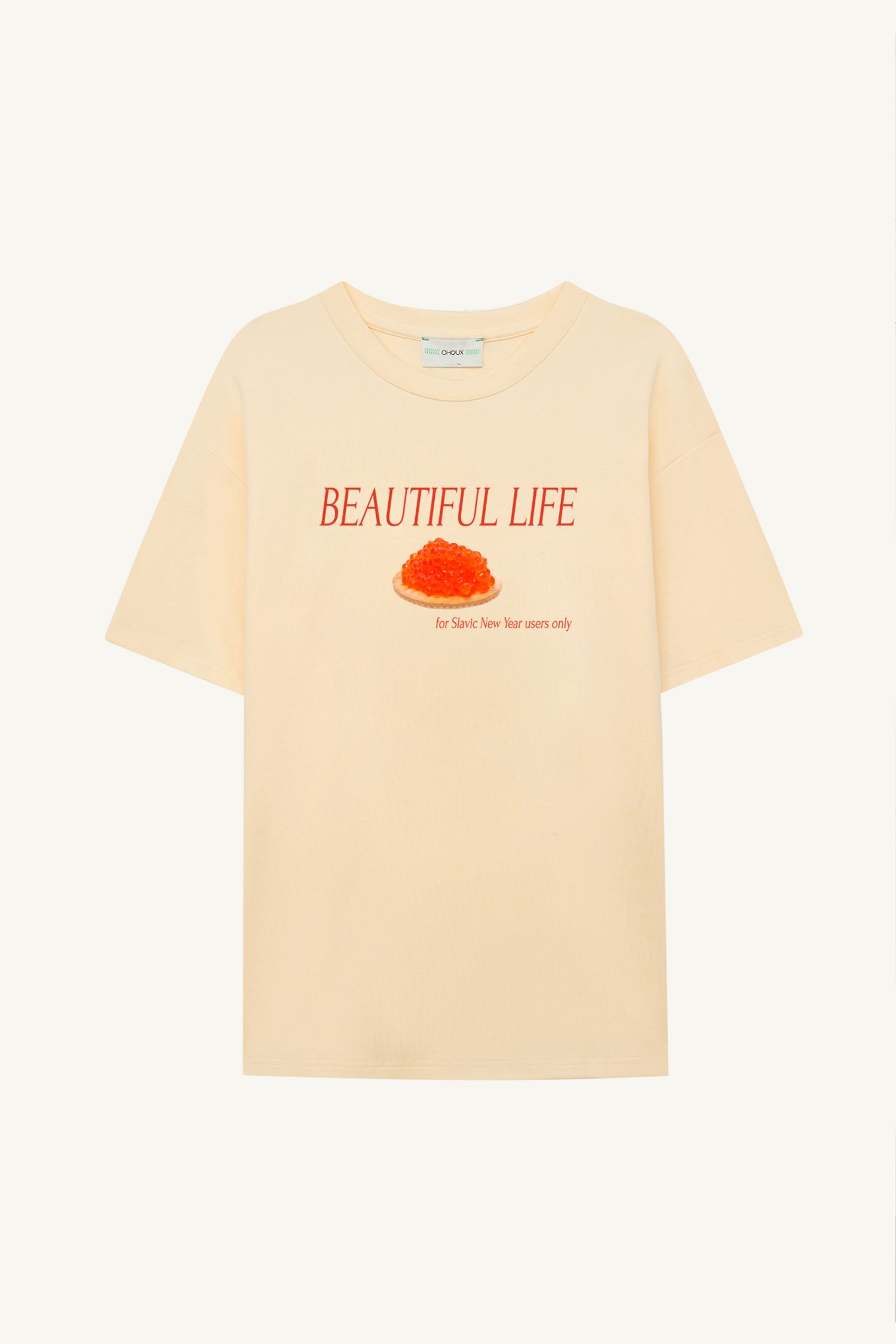 Футболка (BEAUTIFUL LIFE), сливочная