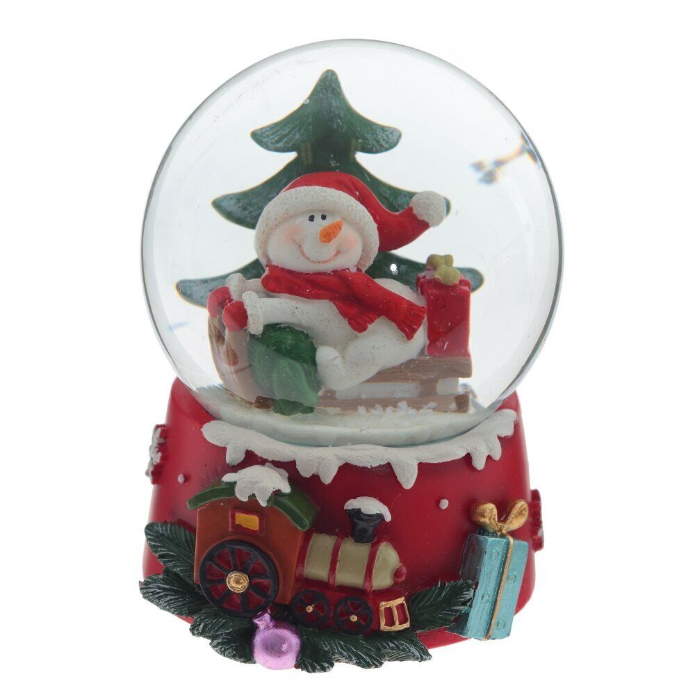 GAEM Фигурка декор в стекл шаре "Дед Мороз/Снеговик", D 6 см, L6 W7 H8,5 см, 2в.