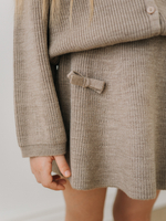 Юбка вязаная с бантиками, Бежевый