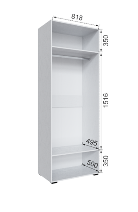 Шкаф без зеркала Бруклин 85Ш