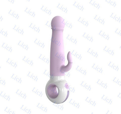 Розово-белый вибромассажер для стимуляции точки G и анальной стимуляции, 18 см