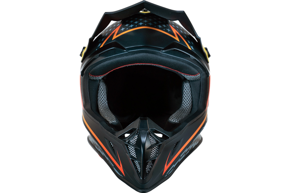 Мотошлем Roqvi модель FLAME (Мотошлем ROQVI FLAME оранж/черный матовый)