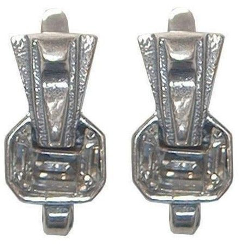 "Ариадна" серьги в серебряном покрытии из коллекции "Леди" от Jenavi с английским замком