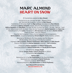 CD: Marc Almond — «Heart On Snow» (2003/2023) [2CD Expanded Edition]