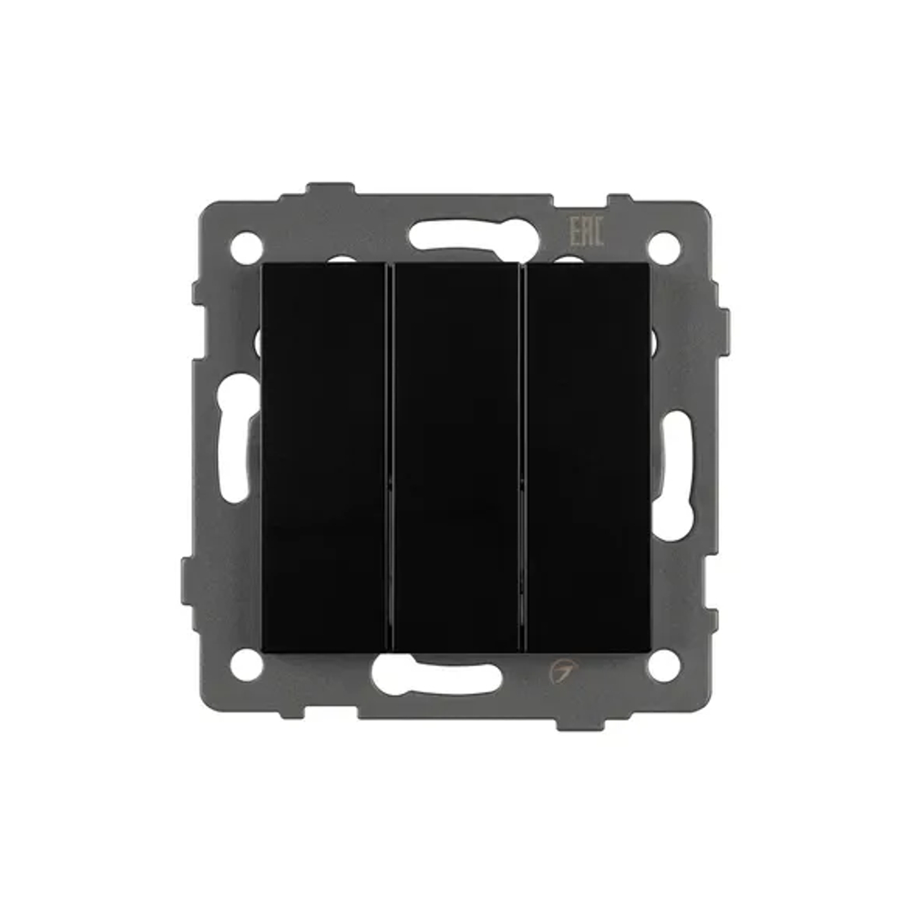 Механизм выключателя трехклавишный непроходной SWT-MK03-PL-BK-V (250V, 10A) (Arlight, -) 049897