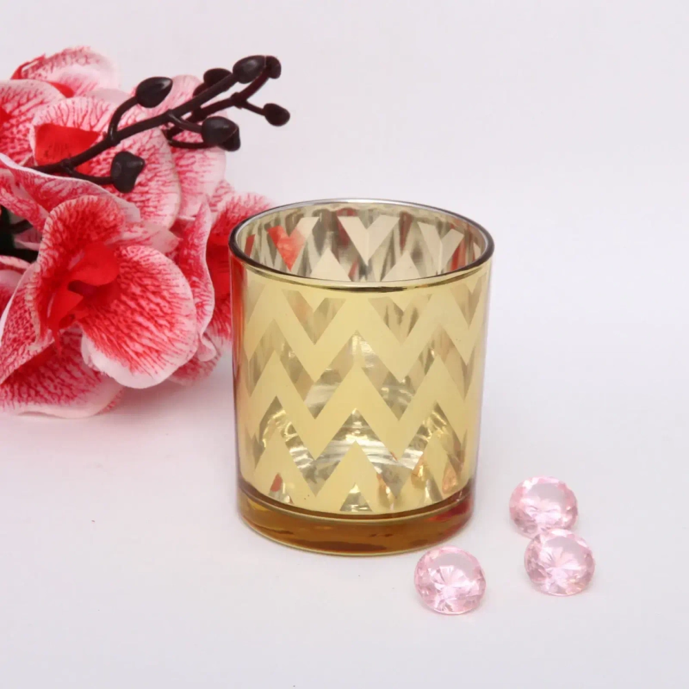 Подсвечник «Зиг-заг» 7*8см цвет золото