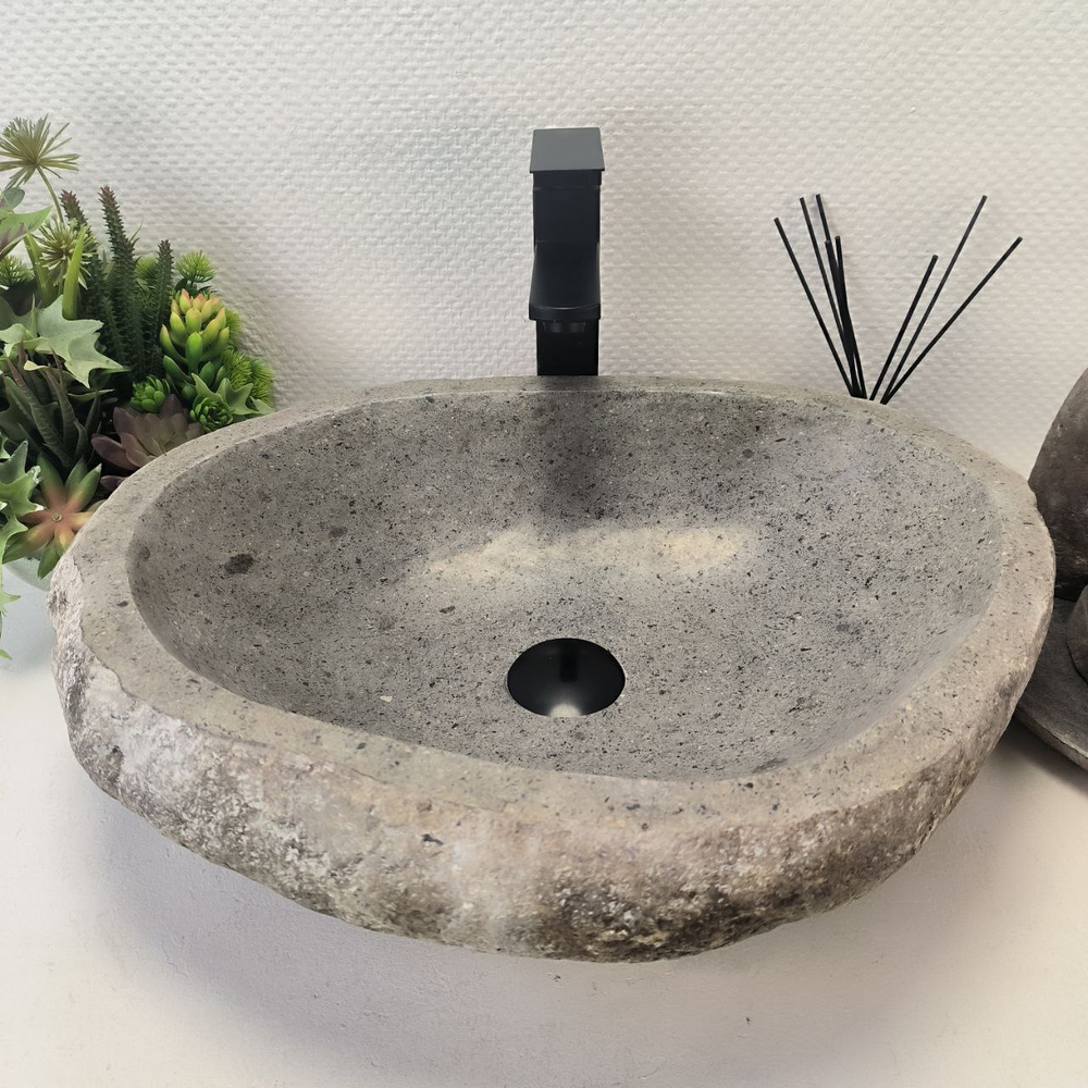 Раковина из речного камня RS-63688 (52*42*15) 0122