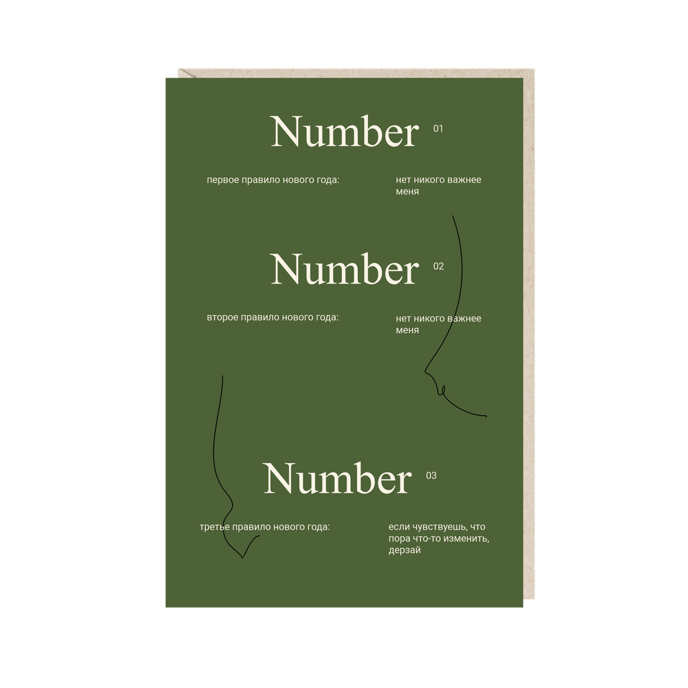 Открытка Number