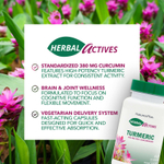 NaturesPlus, Herbal Actives, куркума, 400 мг, 60 капсул
