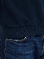 Поло мужское из бархатного хлопка с длинным рукавом