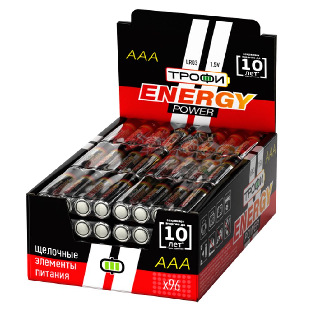 Батарейки Трофи LR03-4S promo-box ENERGY POWER Alkaline | Батарейки Щелочные (Алкалиновые)