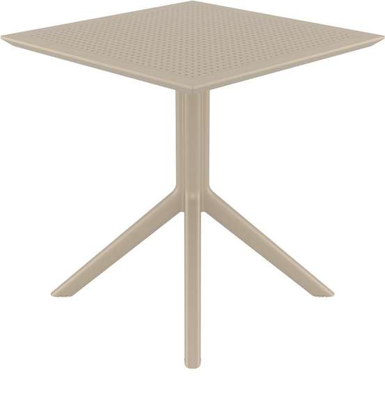 Стол пластиковый Sky 70х70 бежевый