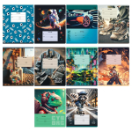 Тетрадь школьная А5 12л линия "Mix-10. Мальчики"(BG)