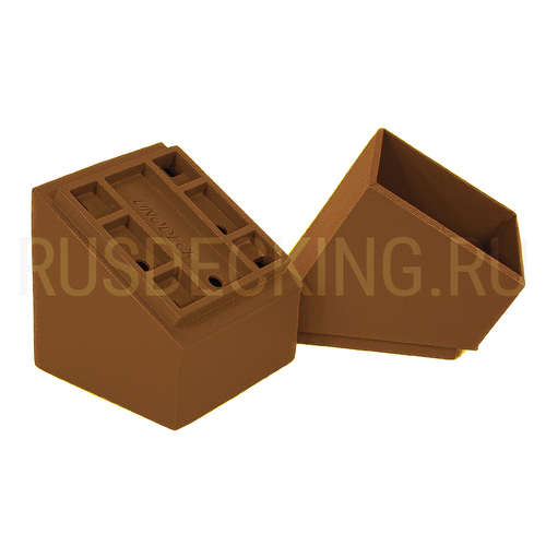 Крепление балясины наклонное Rus Deking Орех 55х55 алюминий