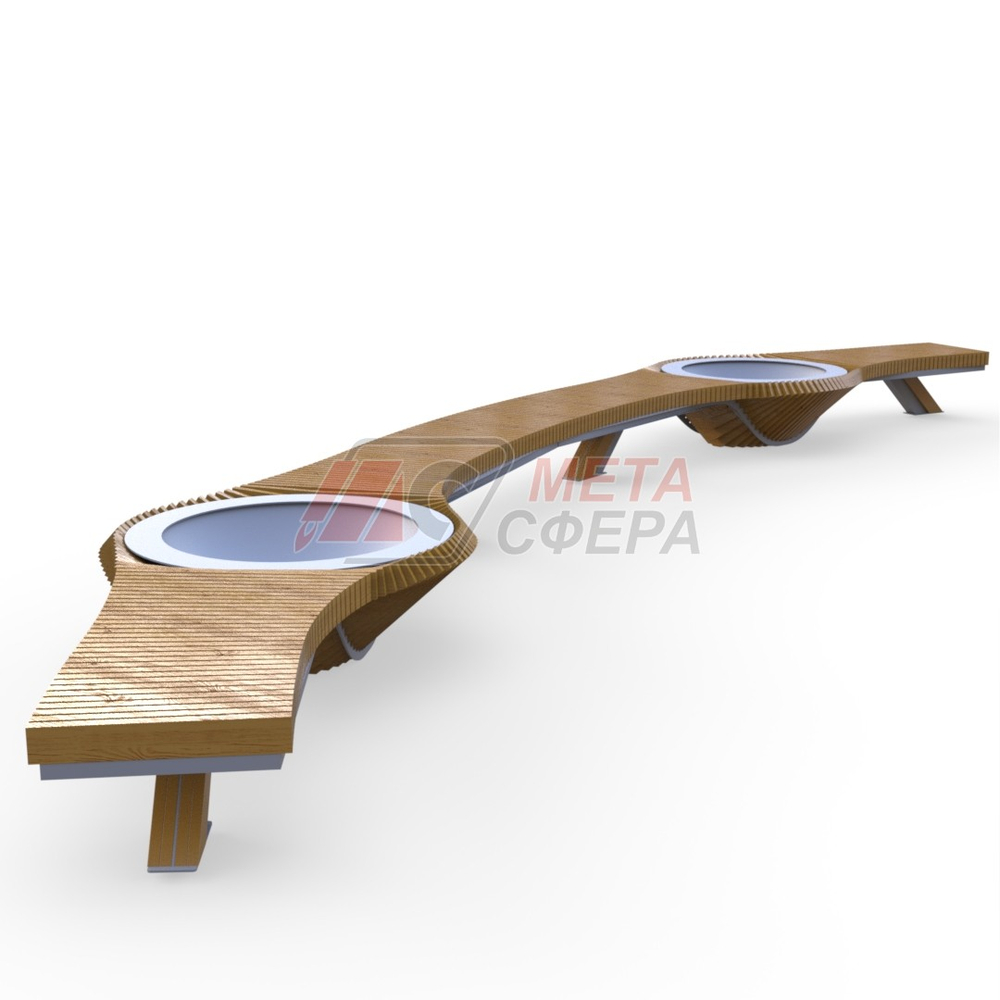 Лавка с цветочницами Botanic Twist