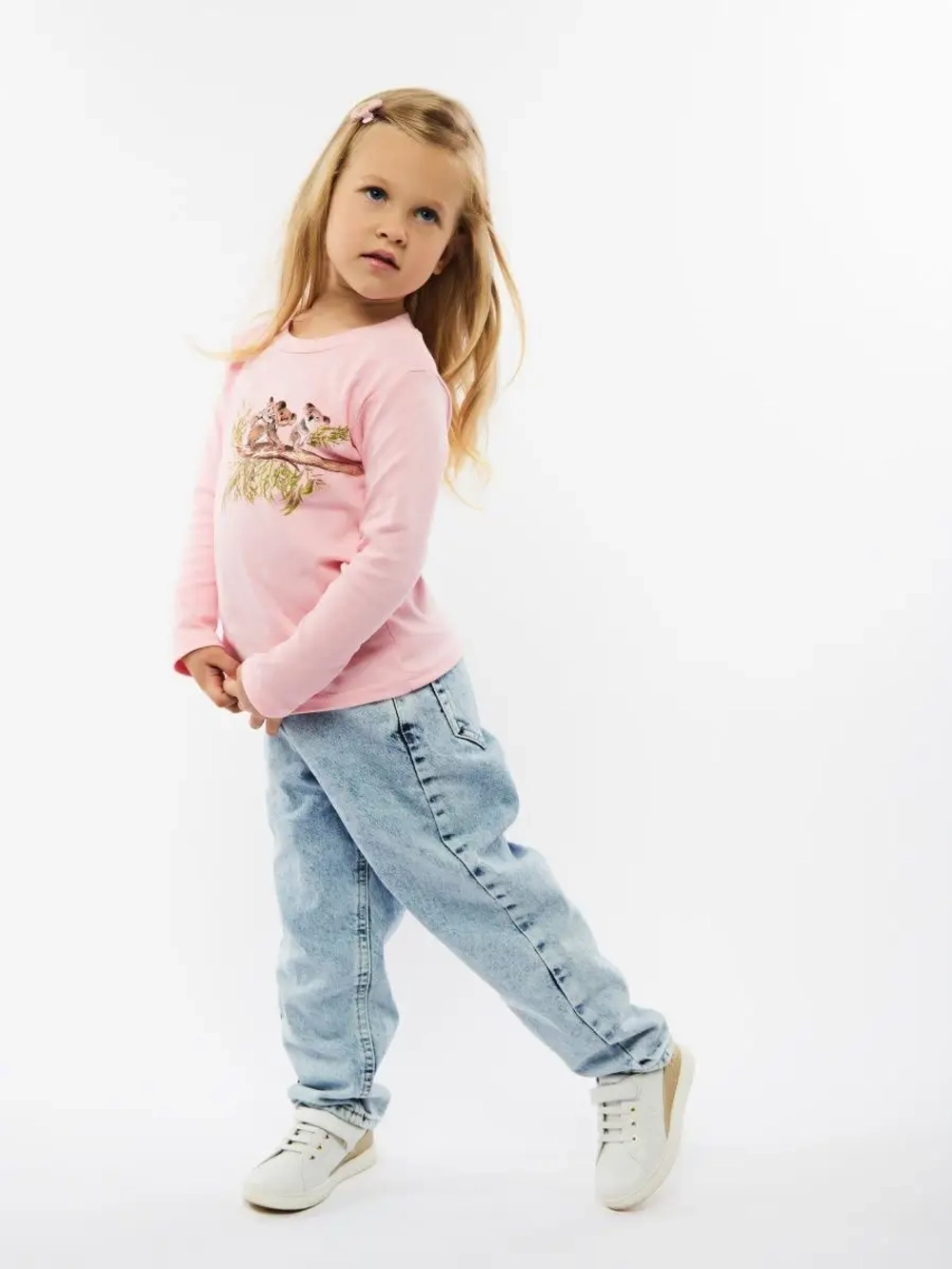 Лонгслив для девочки детский хлопок 100%